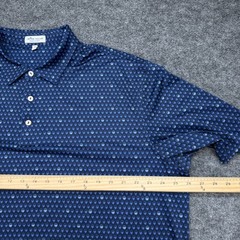 Peter Millar Summer Comfort Polo Shirt Men’s XL Navy Blue Skull Print Golf