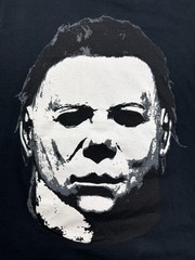 Halloween 2 Michael Myers Black T Shirt Size Small Face Mask Horror RARE S/S EUC