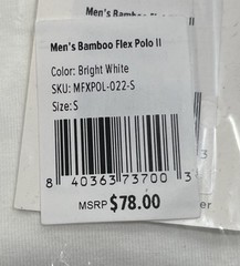 Free Fly Men’s Bamboo Flex Polo || T Shirt (MFXPOL-022-S) Size Small Color White