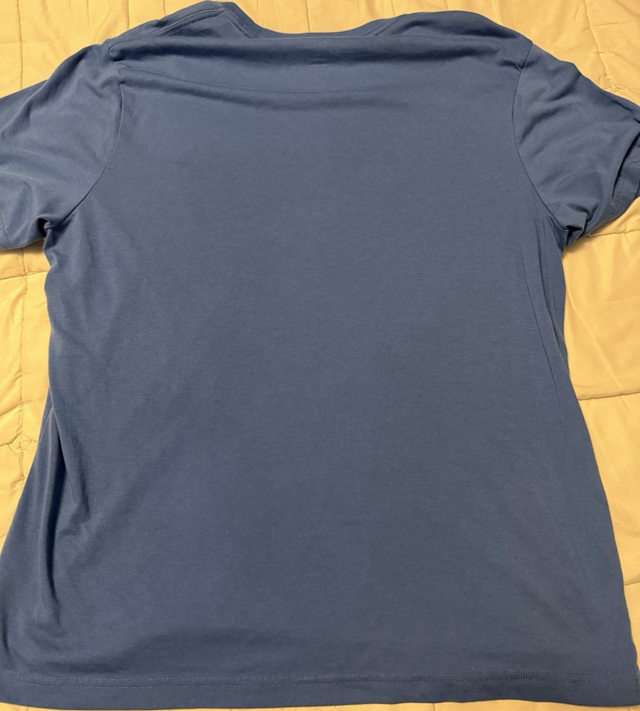 George Men’s Blue Solid Crew Neck T-Shirt XL Short Sleeve Cotton Jersey