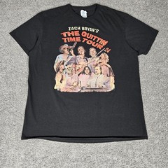 Zach Bryan Shirt Adult XL Black T-Shirt 2024 The Quittin Time Tour Country Music