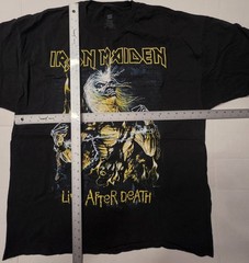 Iron Maiden Eddie Live After Death Album Cover T-shirt 2XL Hanes Comfortsoft