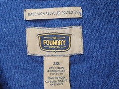 The Foundry Supply Co. Blue Textured Long Sleeve T-Shirt Men’s Size 3XL