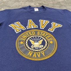 Vintage US Navy Single Stitch T Shirt Soffe USA Made XL Crewneck Military Tee