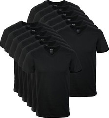 Men’s V-Neck T-Shirts 3-Pack Soft Breathable Cotton Tag-Free Moisture Wicking