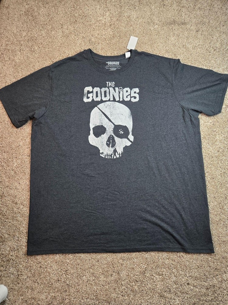 DXL The Goonies T Shirt Mens 5XLT Gray Graphic Short Sleeve Movie NWT