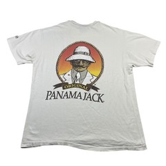 VTG Panama Jack Myrtle Beach Men’s Single Stitch S/S T-Shirt Ivory • USA • Large