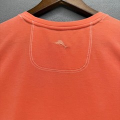 Tommy Bahama T-Shirt Bali Skyline Regular Fit Medium Orange Short Sleeve Tencel