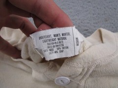 Vintage Military Shirt Henley Cold Weather Type 1 Wool Blend Undershirt Size M