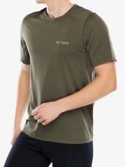 Arc’teryx Cormac Arc’Bird Logo T-Shirt In Tatsu Heather/stone Green- Xs
