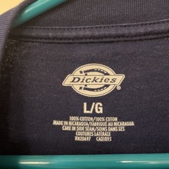 Dickies Long Sleeve T-Shirt – Large Cotton Lot Of 4, Green, Blue, White, Olive