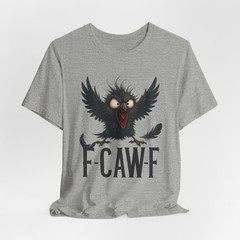 F-CAW-F Angry Crow T-Shirt Funny Cartoon Gothic Bird Halloween Everyday Sass