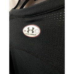 UNDER ARMOUR HEATGEAR SHIRT — Black Loose Fit Long Sleeve Men’s Large