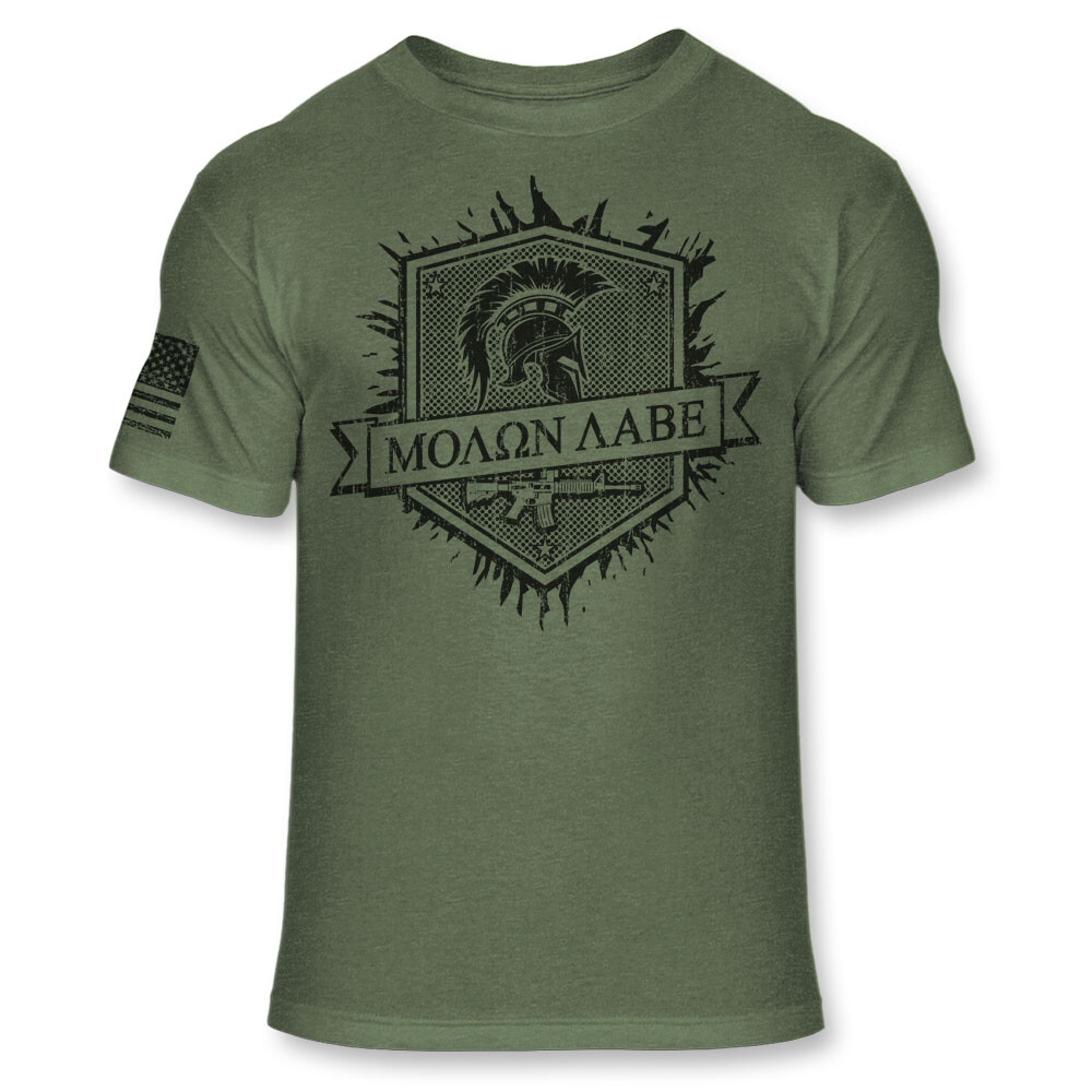 American Patriotic Molon Labe Shirt Spartan Warrior Tee Athletic Blend T -A202