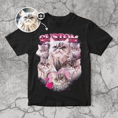 Custom Pet Portrait Bootleg Shirt Personalized Dog Cat