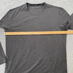 Public Rec Shirt Mens XL Gray Go To Long Sleeve Crew Neck Logo Casual Tee