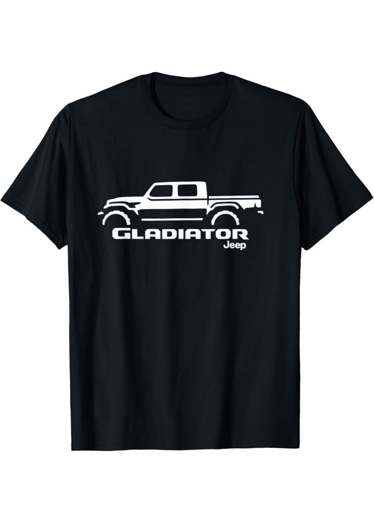 mens jeep Gladiator t shirt LARGE Black/white Letters