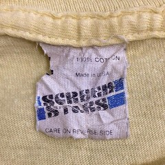 Vintage 70s Waikiki Beach Bikini Inspector Graphic T Shirt Yellow Mens Small S