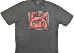 Lucky Brand Men’s Lucky Customs Tee Short Sleeve Raven Crew Neck Size 3XLT NEW