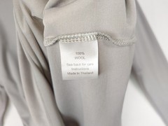 Merino.tech Men’s Gray 100% Merino Wool Long Sleeve Crew Neck Shirt S