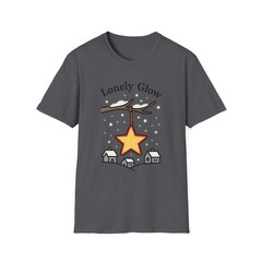 Unisex Softstyle T-Shirt Star Ornament Snowy Winter Scene Lonely Glow Christmas