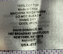 David Donahue Button Shirt Mens Large Trim Fit Light Purple Collared Formal