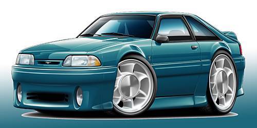 1993 Ford Mustang SVT Cobra Muscle Car Art Print NEW
