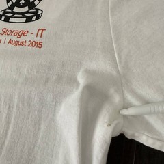 Pure Storage IT Company T shirt Size L Vintage White Orange