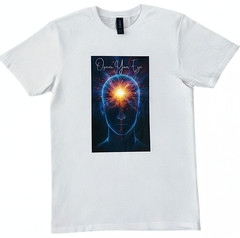 DTF Custom Made – OPEN YOUR EYE Short Sleeve T-Shirt – Black & White SML