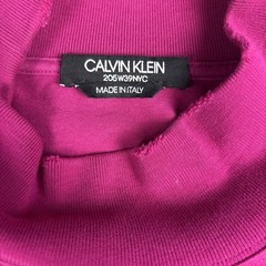 Calvin Klein 205W39NYC Mens Pink Logo Mock Neck Short Sleeve Cotton Knit XL