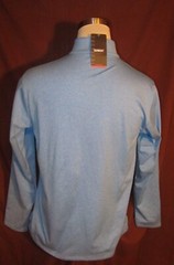 TACVASEN Mens 1/4-Zip Long-Sleeve Shirt, Blue, Polyester, Size L, New