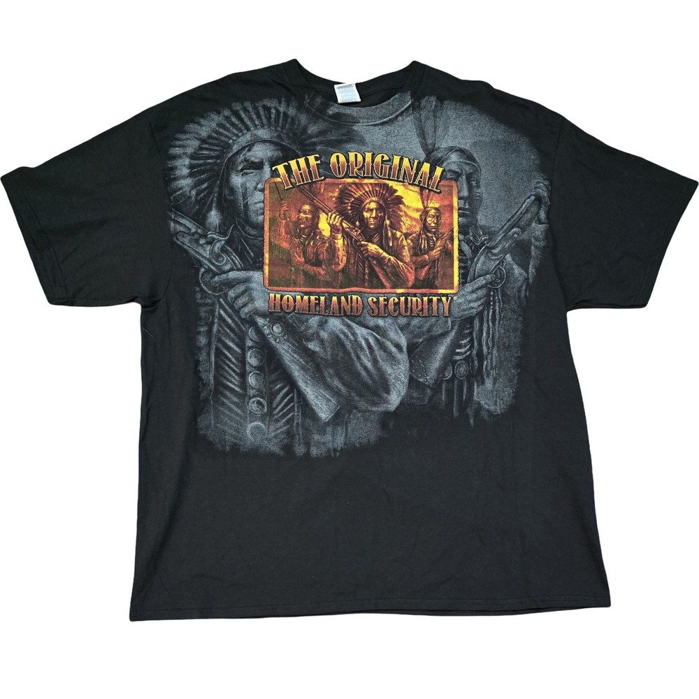 Vintage Original Security AOP All Over Print Y2k Biker Shirt 2XL