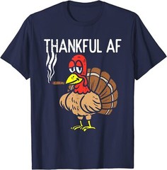Thankful Af Turkey Smoking Weed Unisex T-Shirt