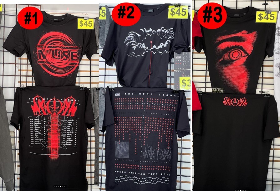 Muse Band Merch The Wow! Signal USA Tour 2026 T-shirt reprint