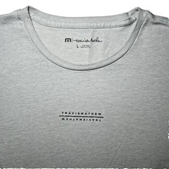 TravisMathew Shirt Mens Large Gray Always On Vacation Graphic Tee Golf