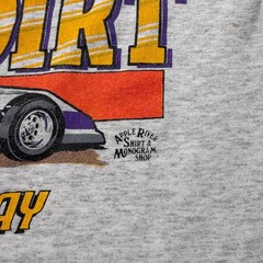 Vintage 90s Cedar Lake Speedway Dirt Clay Race Track Cars Graphic T-Shirt Medium