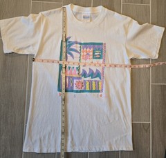 Vintage Vail Shirt Single-Stitch Art Large 90s Puff Print Colorful Fresh Produce
