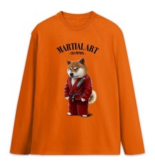Fox Republic Shiba Inu Red Karate Long Sleeve Tee