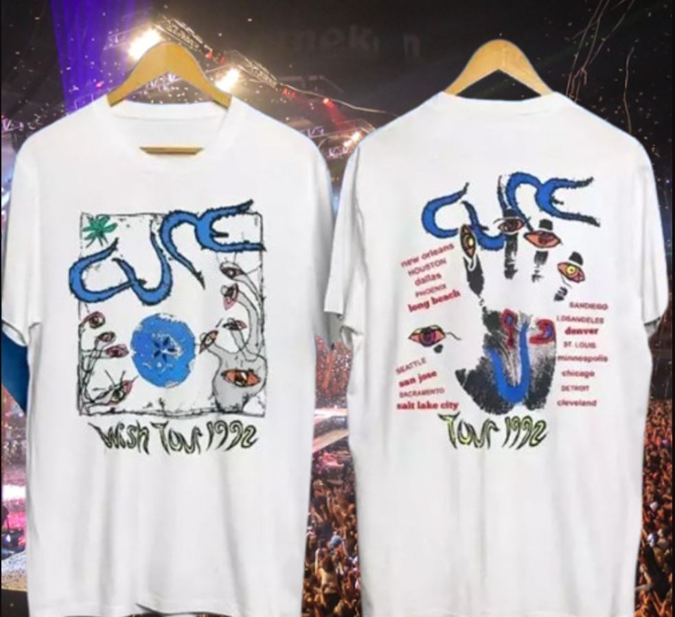 The Cure 1992 Rare Wish Tour T-Shirt Concert Rock 90S Music Gift Fans