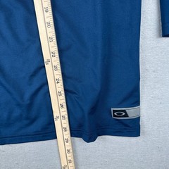 Oakley Shirt Mens Large Blue Hydrolux Podium 1/4 Zip Pullover Golf Training