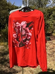 Alastor Radio Demon Valentines Hazbin Hotel LS Red T Shirt XL single stitch 90’s