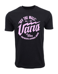 VANS MENS BOLT BLACK SS PREMIUM T SHIRT NEW BLK / PINK