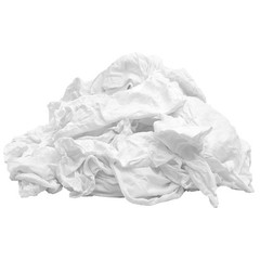 SupremePlus White T-Shirt Rags 10 lbs Cotton Multi-Purpose Cleaning Shop Towels