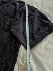 Vintage Matsuda Nicole Tokyo Japan Textured Terry Shirt Black Letter Pattern M-L