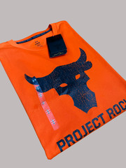 Under Armour Project Rock Brahma Bull Orange T-Shirt Men’s Sz L/ XL/ 2XL/ 3XL
