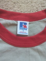 dead Stock Never Used Single Stitches Russell 70s vintage small Ringer t shirt