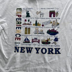 Vintage Experience New York Shirt Mens XL White Fruit Of The Loom Graphic 90s