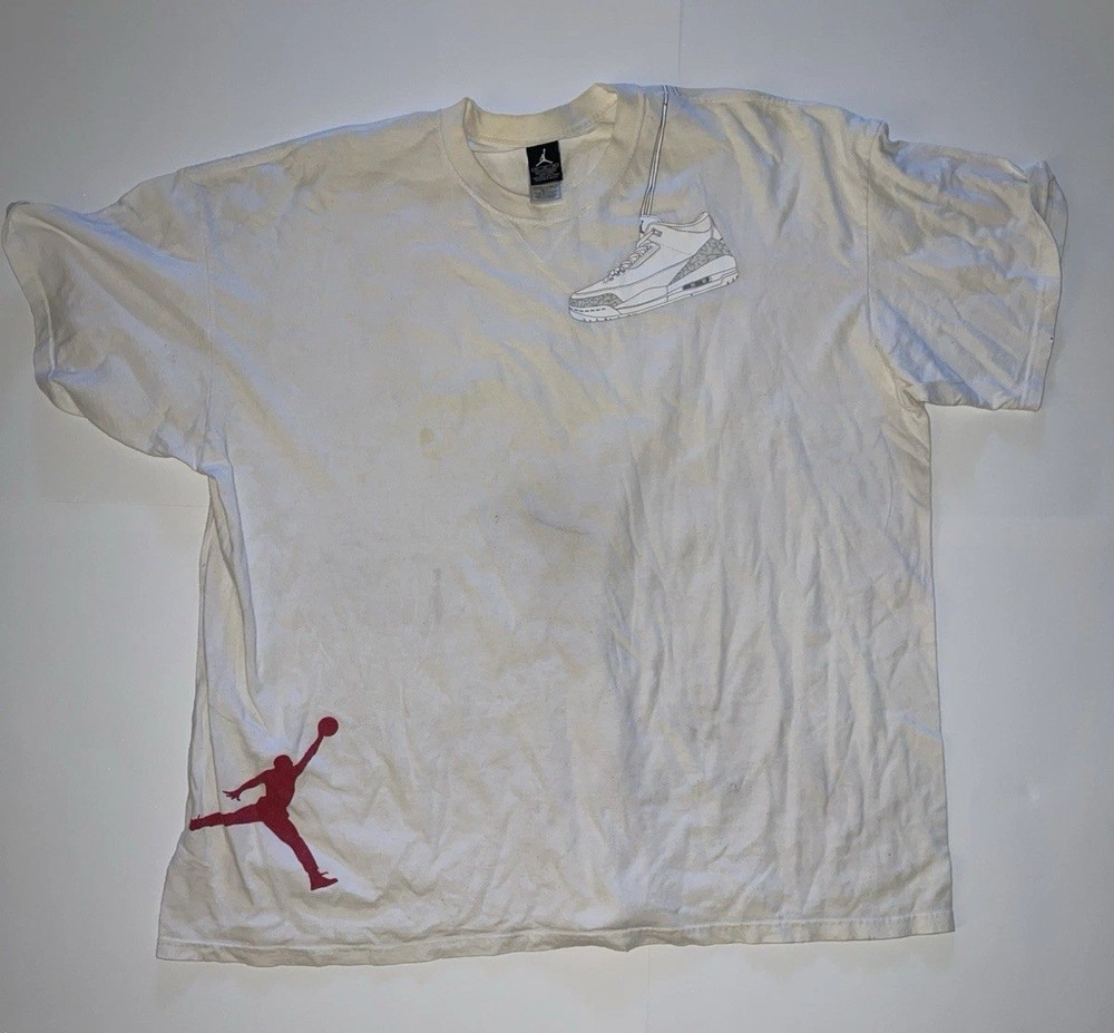 Air Jordan 3 Pure Money Cream T-Shirt Basketball Print size XXXL 3x Brand