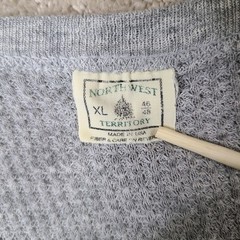 North West Territory Shirt Mens XL Gray Waffle Knit Thermal Long Sleeve USA