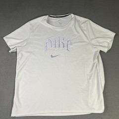 Nike Shirt Mens XL White Dri-FIT Run Division Miler Tee Athletic Running Gym
